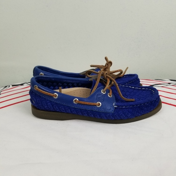Sperry Shoes - Sperry Top Slider Blue Corduroy Shoes